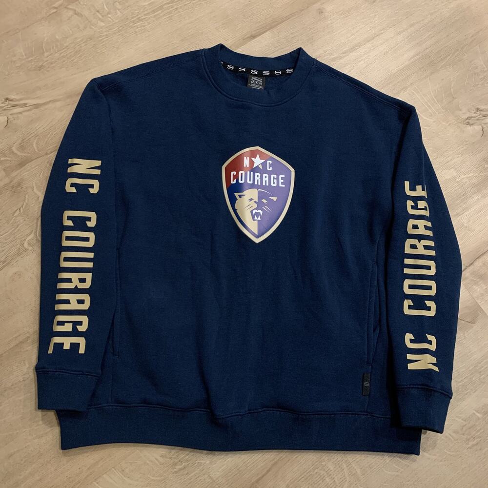 Stadium NC Courage NWSL North Carolina Soccer FC Sweatshirt Women's Medium Blue
